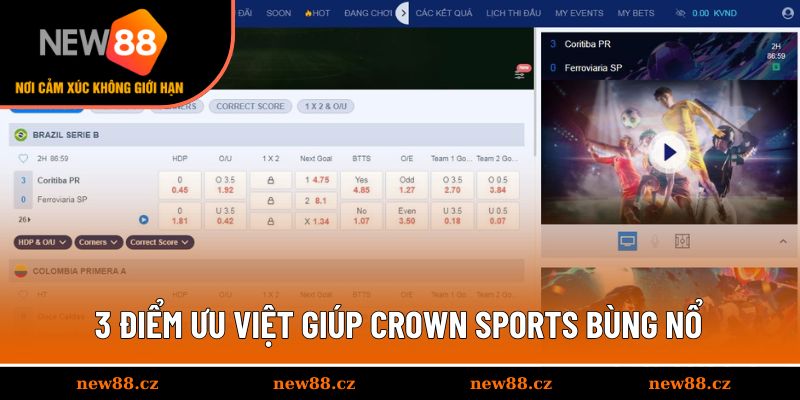 3 điểm ưu việt giúp Crown Sports bùng nổ