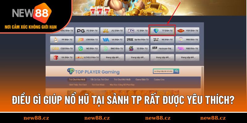 Lý do game slots tại sảnh TP rất được ưa chuộng