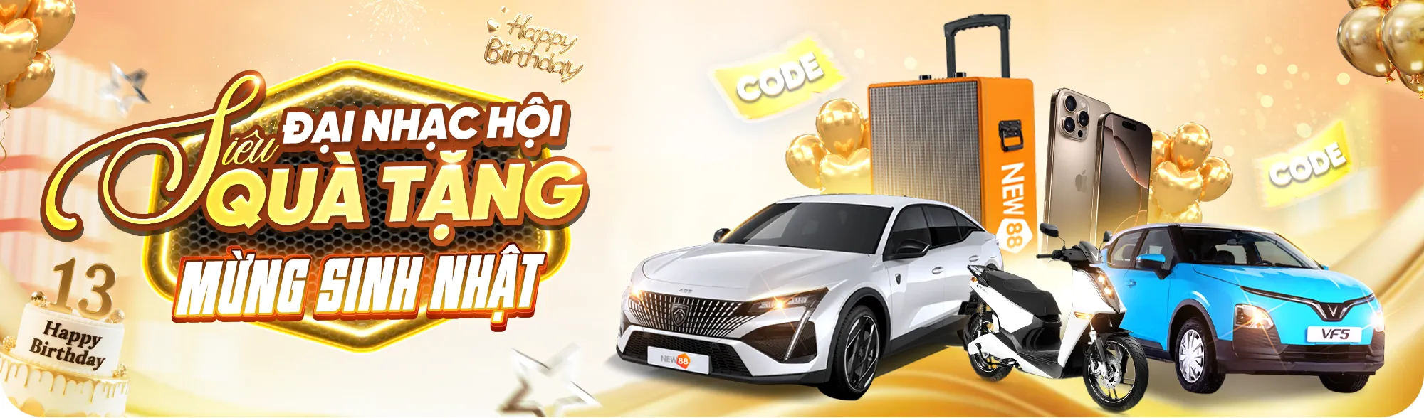 Đại nhạc hội sinh nhật vàng – tích lũy điểm thưởng, nhận ngàn code may mắn