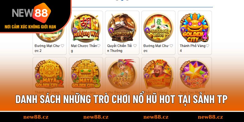 Top 3 trò chơi nổ hũ hot nhất 2025 tại sảnh TP